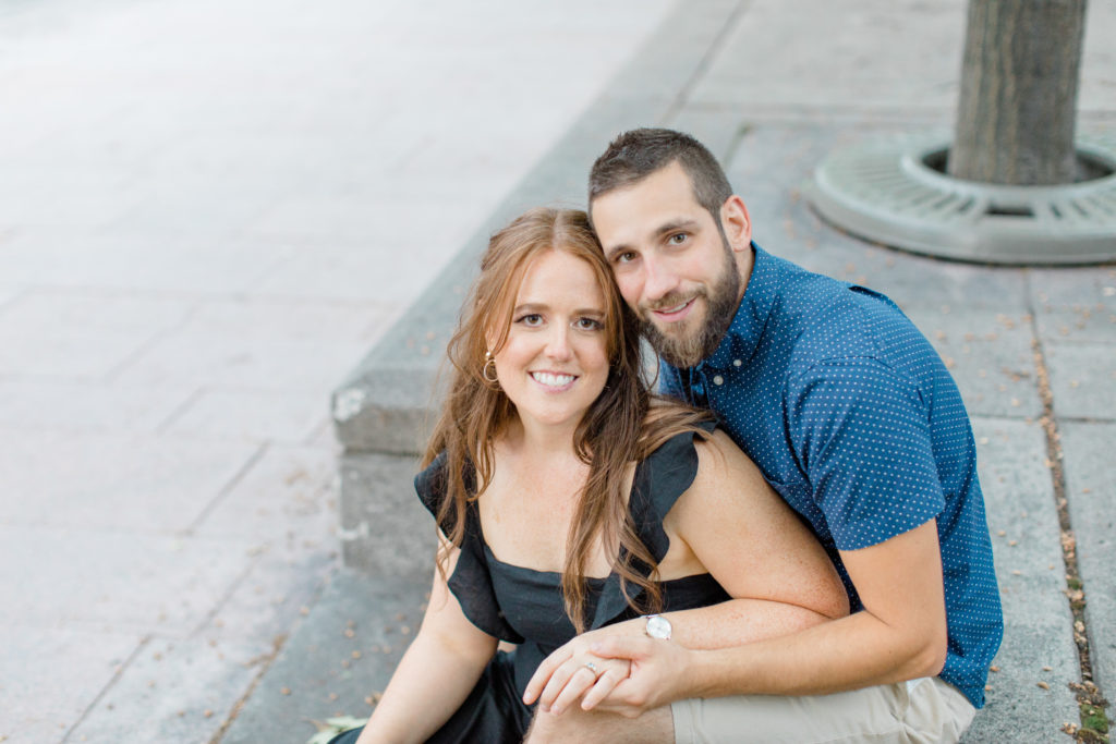 Christine Mitch Downtow Engagement Session Grey Loft Studio 2020