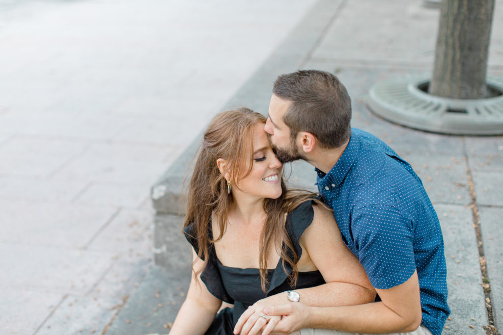 Christine Mitch Downtow Engagement Session Grey Loft Studio 2020