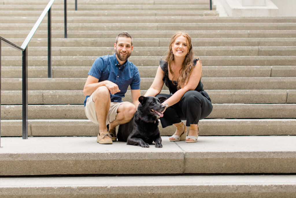 Christine Mitch Downtow Engagement Session Grey Loft Studio 2020 28