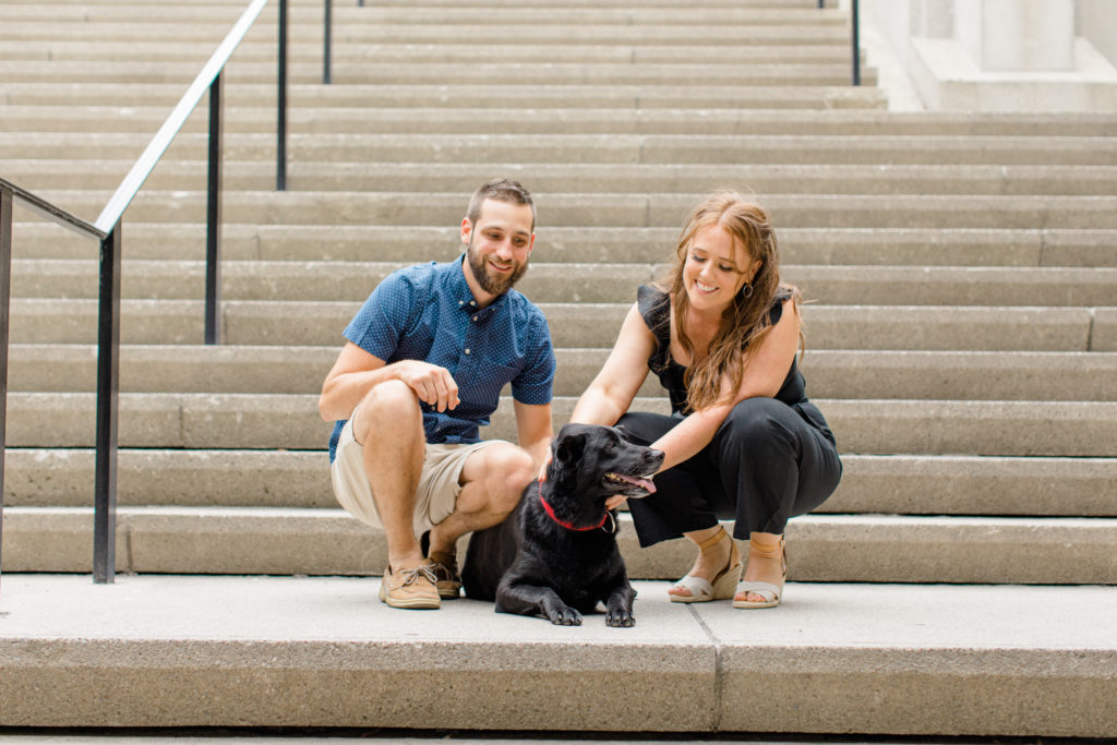 Christine Mitch Downtow Engagement Session Grey Loft Studio 2020 29