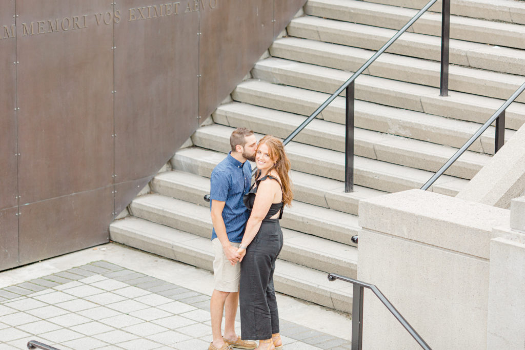 Christine Mitch Downtow Engagement Session Grey Loft Studio 2020 3
