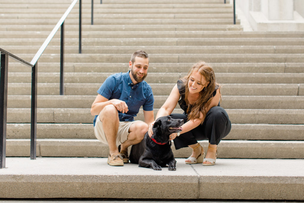 Christine Mitch Downtow Engagement Session Grey Loft Studio 2020 30