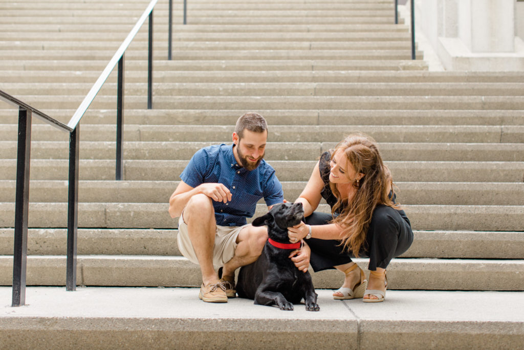 Christine Mitch Downtow Engagement Session Grey Loft Studio 2020 31