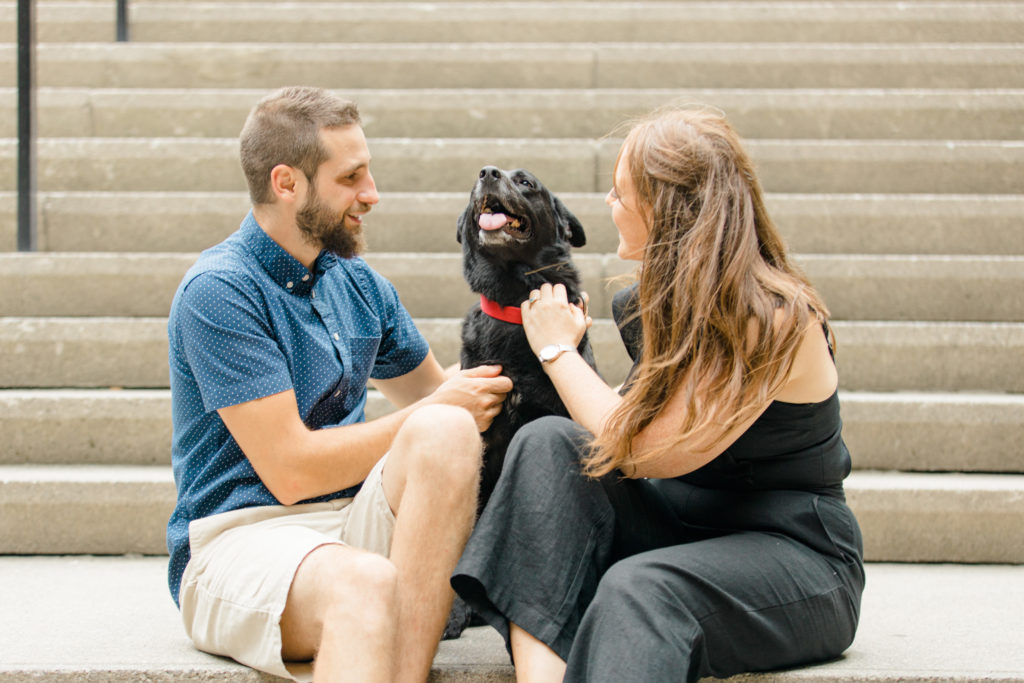 Christine Mitch Downtow Engagement Session Grey Loft Studio 2020 32