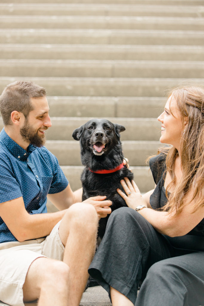 Christine Mitch Downtow Engagement Session Grey Loft Studio 2020 34