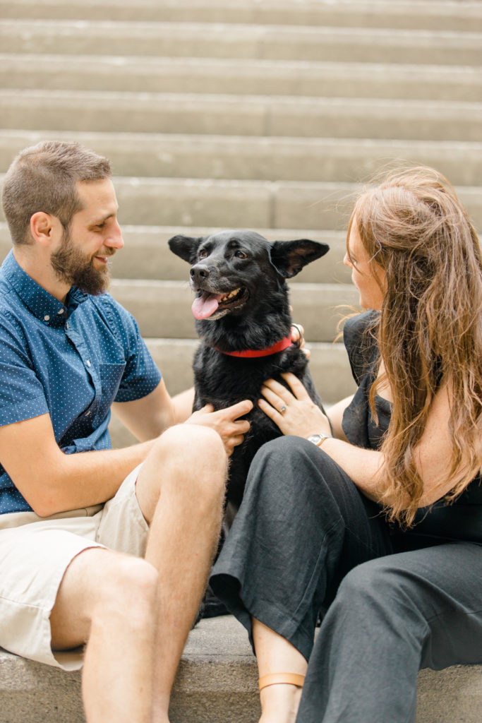 Christine Mitch Downtow Engagement Session Grey Loft Studio 2020 35