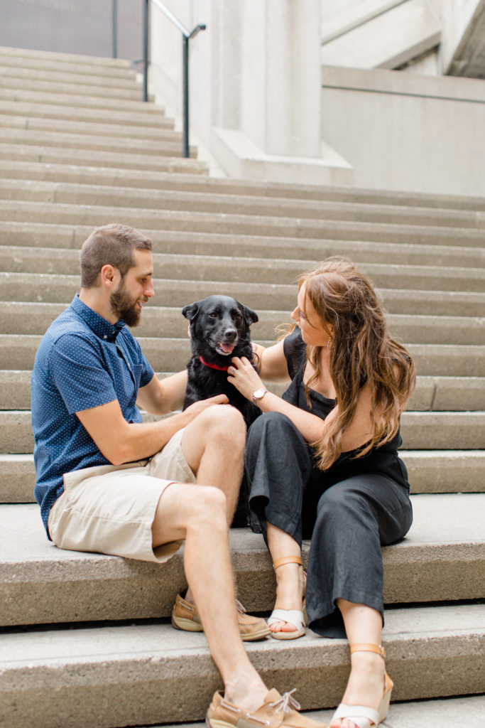 Christine Mitch Downtow Engagement Session Grey Loft Studio 2020 36