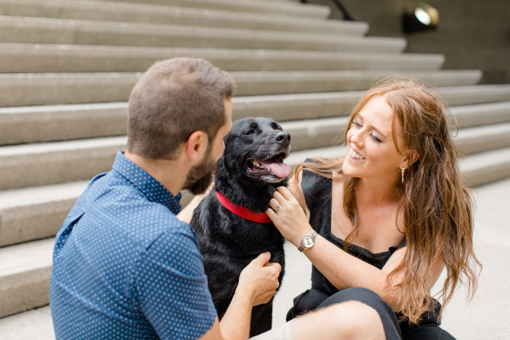 Christine Mitch Downtow Engagement Session Grey Loft Studio 2020 37