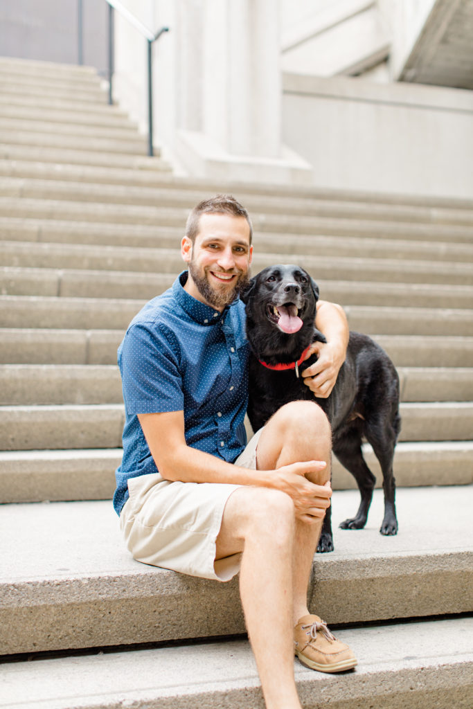 Christine Mitch Downtow Engagement Session Grey Loft Studio 2020 45