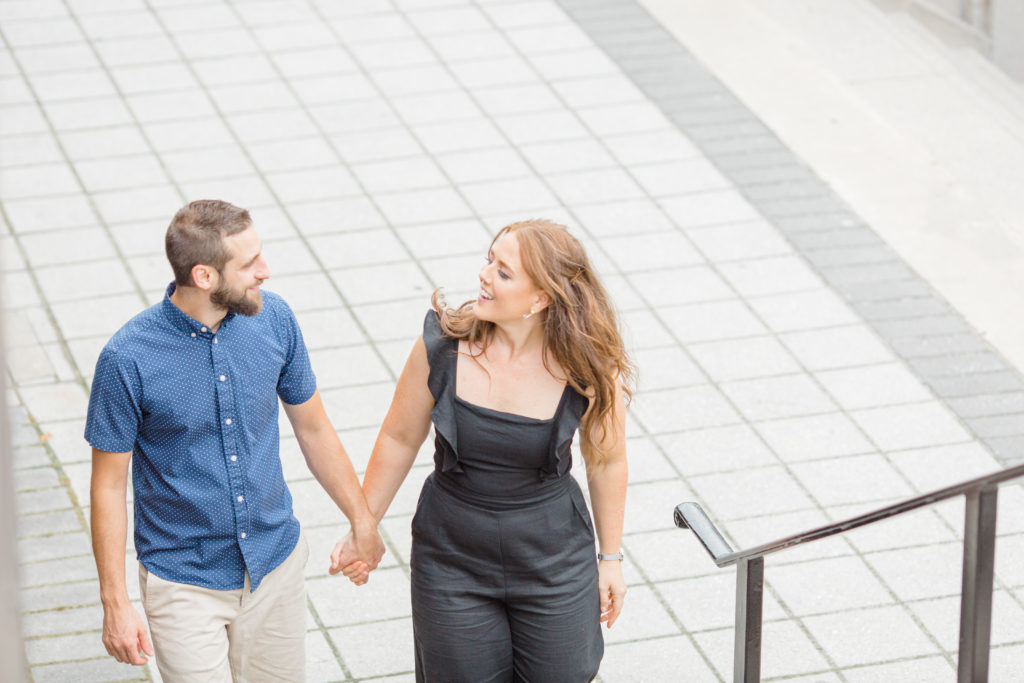 Christine Mitch Downtow Engagement Session Grey Loft Studio 2020 5
