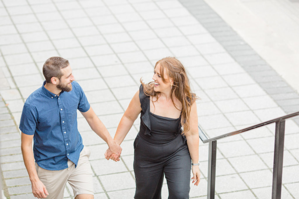 Christine Mitch Downtow Engagement Session Grey Loft Studio 2020 6