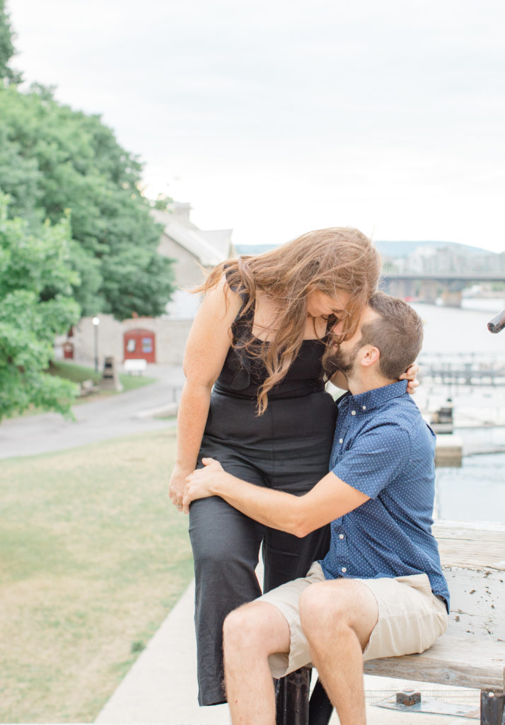 Christine Mitch Downtow Engagement Session Grey Loft Studio 2020 68
