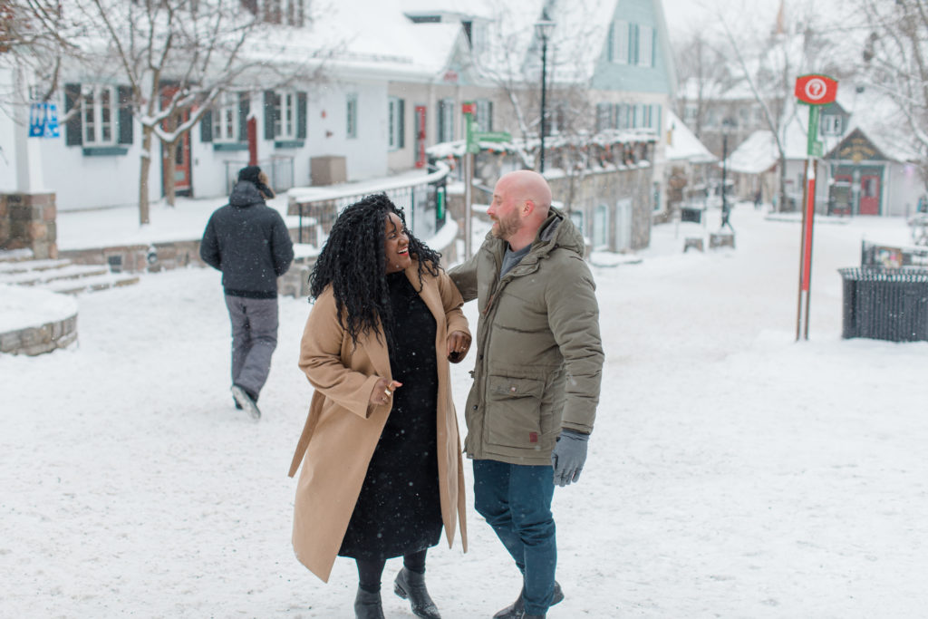 Tremblant Winter Mountainside Engagement Session Grey Loft Studio Tremblant Village 120