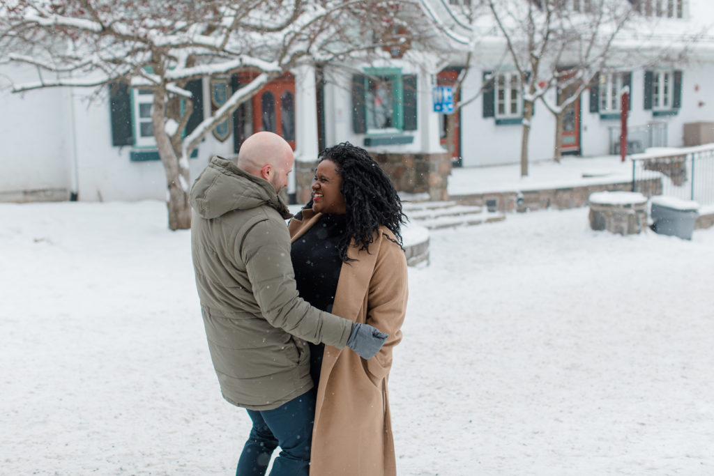 Tremblant Winter Mountainside Engagement Session Grey Loft Studio Tremblant Village 143