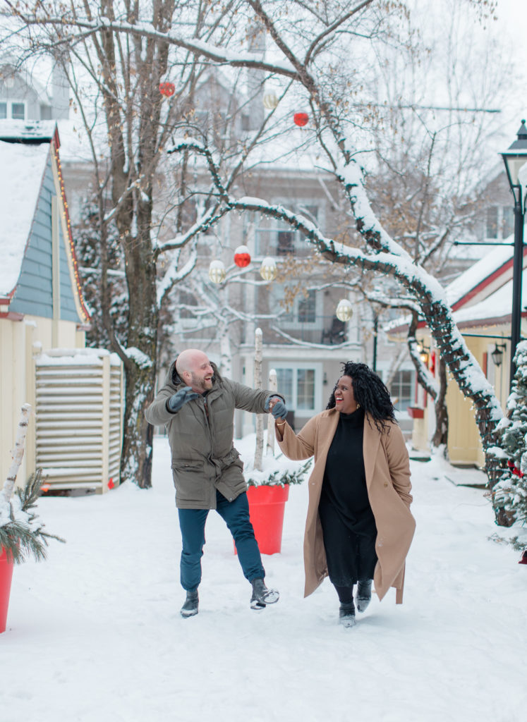 Tremblant Winter Mountainside Engagement Session Grey Loft Studio Tremblant Village 162