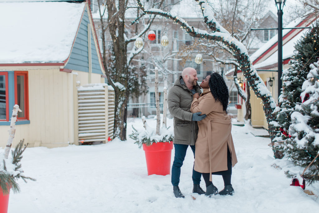Tremblant Winter Mountainside Engagement Session Grey Loft Studio Tremblant Village 189
