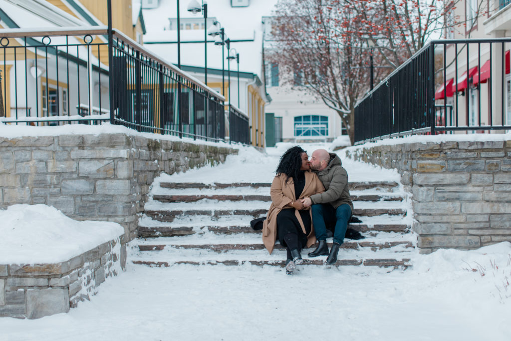 Tremblant Winter Mountainside Engagement Session Grey Loft Studio Tremblant Village 213