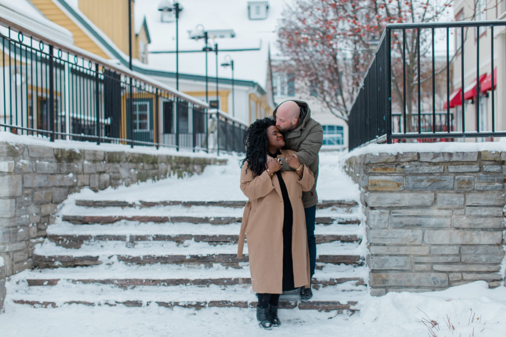 Tremblant Winter Mountainside Engagement Session Grey Loft Studio Tremblant Village 222