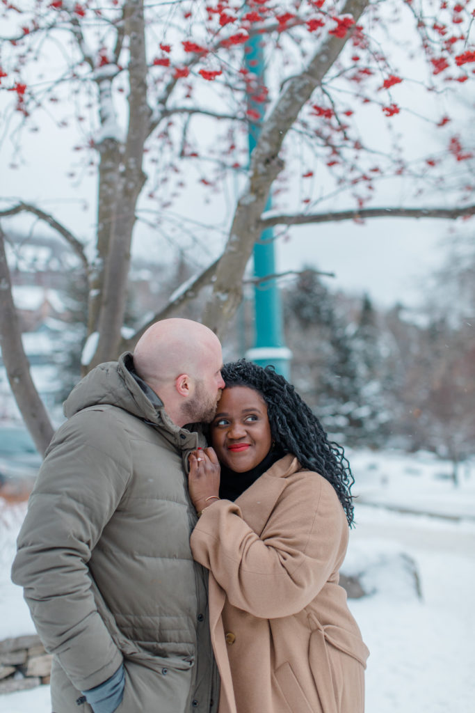 Tremblant Winter Mountainside Engagement Session Grey Loft Studio Tremblant Village 252