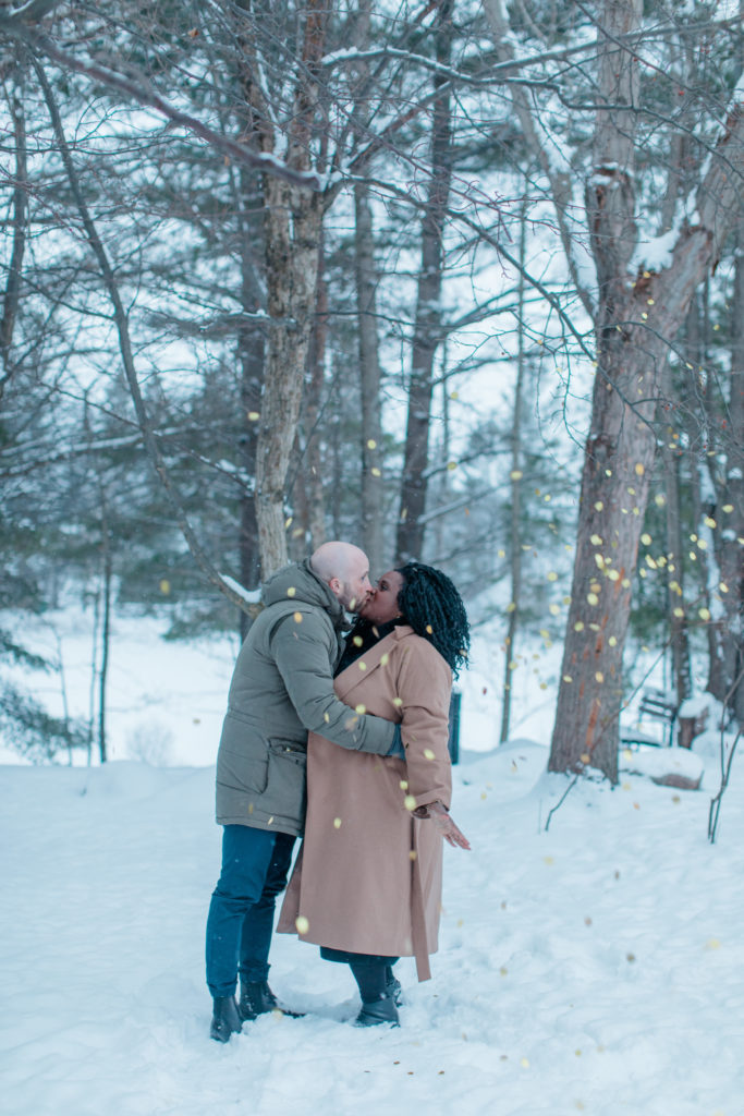 Tremblant Winter Mountainside Engagement Session Grey Loft Studio Tremblant Village 269