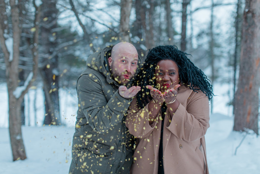 Tremblant Winter Mountainside Engagement Session Grey Loft Studio Tremblant Village 274