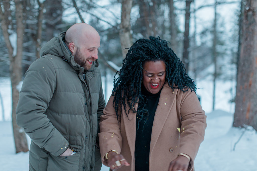 Tremblant Winter Mountainside Engagement Session Grey Loft Studio Tremblant Village 283