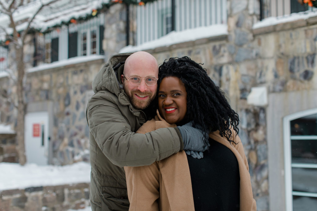 Tremblant Winter Mountainside Engagement Session Grey Loft Studio Tremblant Village 42