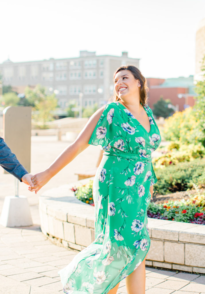 Corinne Barrette Engagement Session Grey Loft Studio