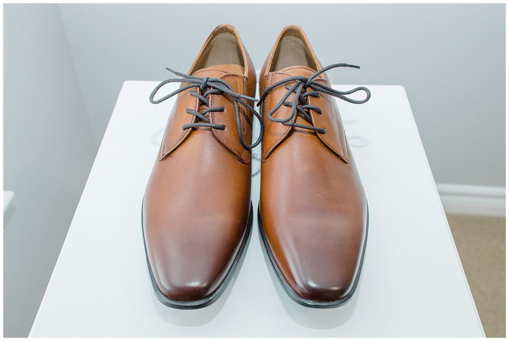 Grooms Shoes - Getting Ready - Lisa & Pat - Grey Loft Studio - Wedding Photo & Video Team - Light and Airy - Ottawa Wedding Photographer & Videographer