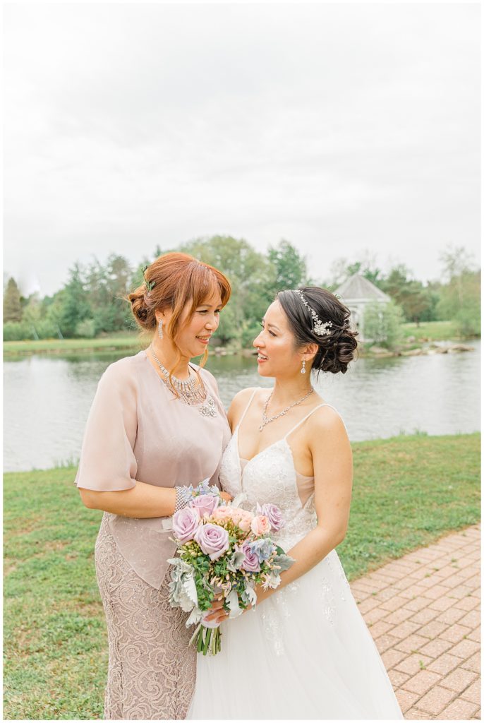 Mom & Daughter on Wedding Day - Italian & Chinese Family - Wedding - Lisa & Pat - Grey Loft Studio - Wedding Photo & Video Team - Light and Airy - Ottawa Wedding Photographer & Videographer Orchard View Weddings 