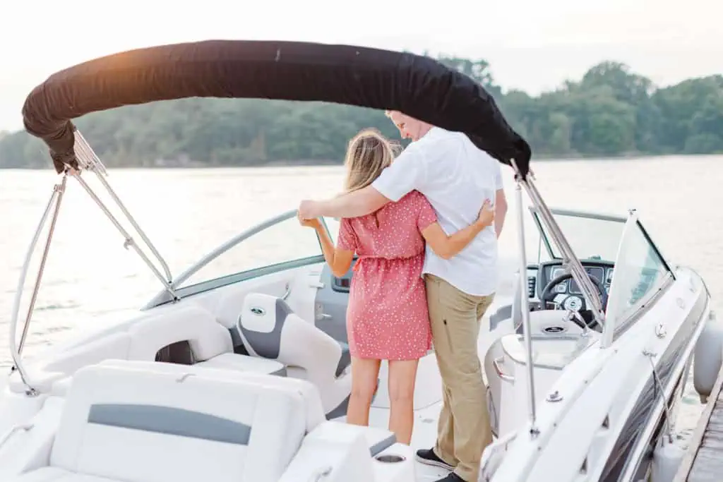 Stephanie Alan Gananoque Engagement Boat Photos Grey Loft Studio 2021