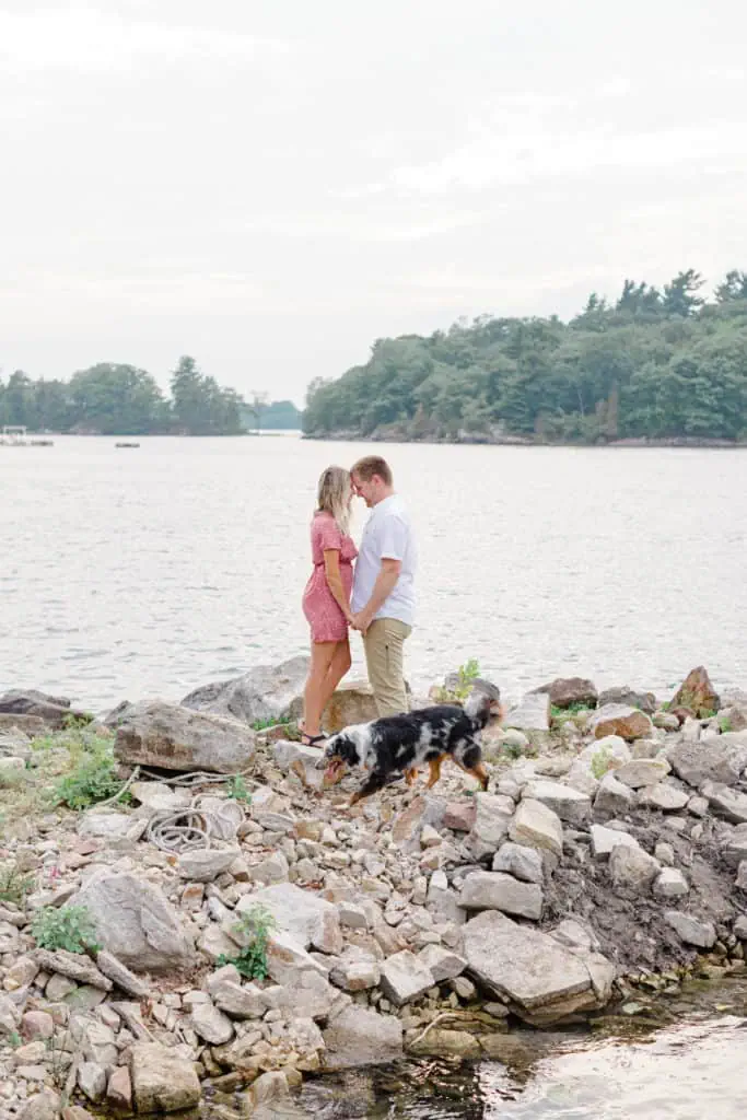 Stephanie Alan Gananoque Engagement Boat Photos Grey Loft Studio 2021