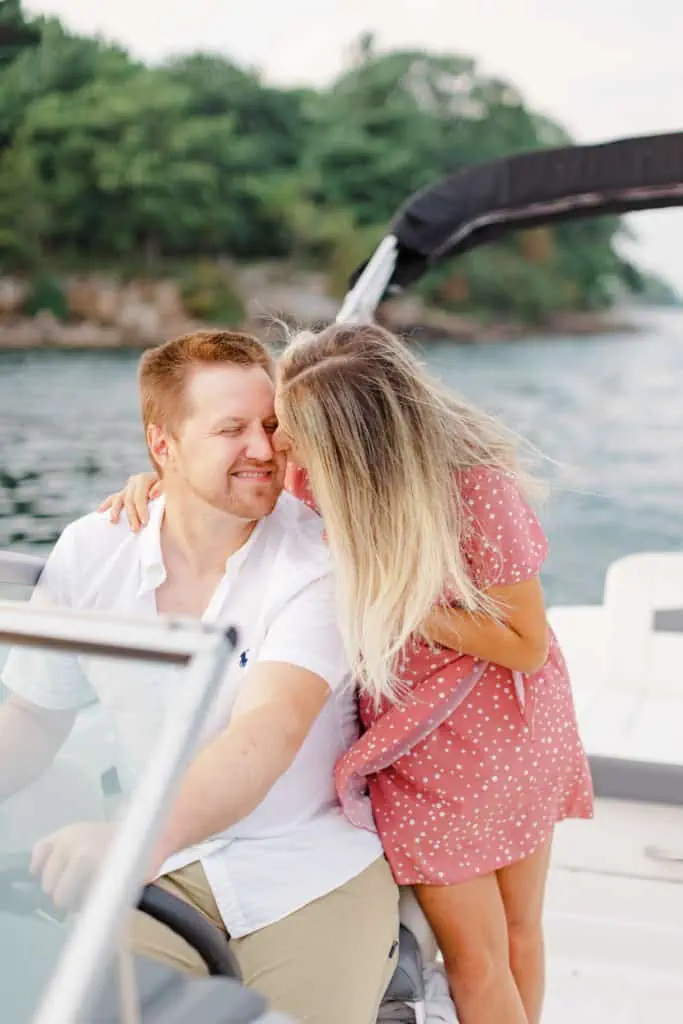Stephanie Alan Gananoque Engagement Boat Photos Grey Loft Studio 2021