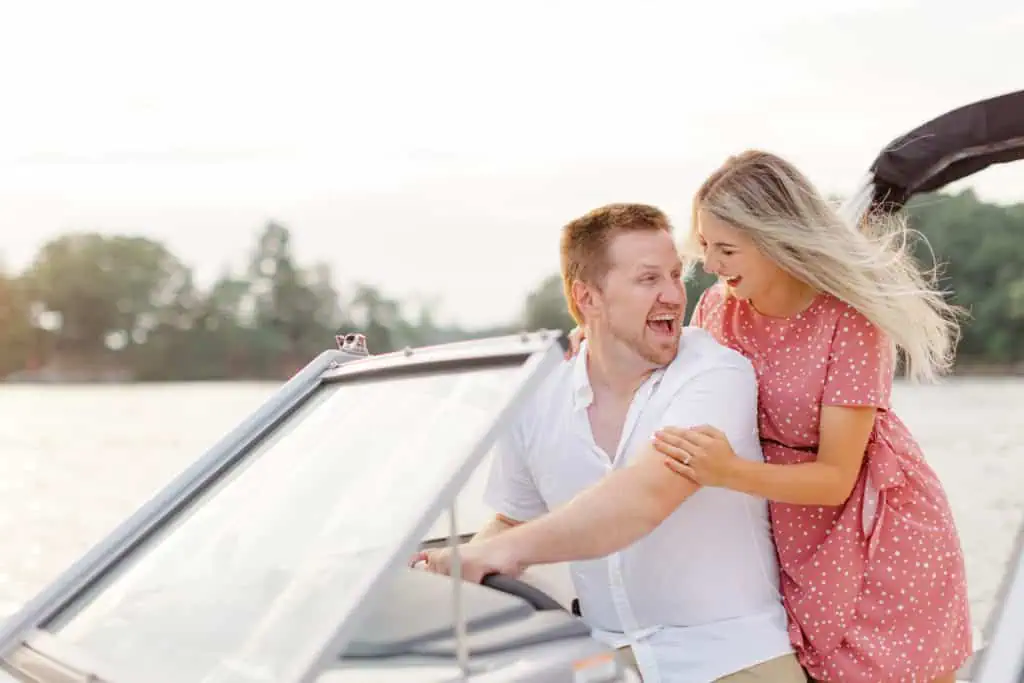Stephanie Alan Gananoque Engagement Boat Photos Grey Loft Studio 2021