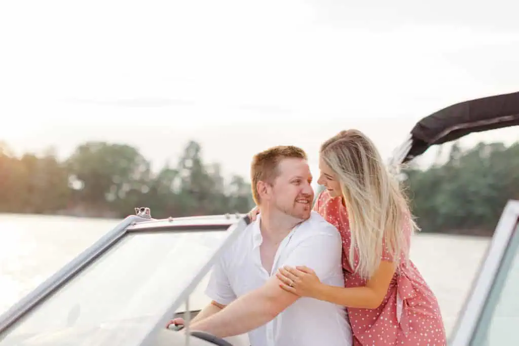 Stephanie Alan Gananoque Engagement Boat Photos Grey Loft Studio 2021