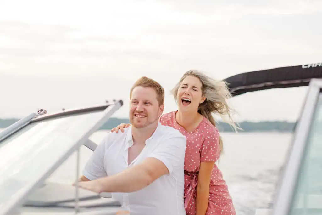 Stephanie Alan Gananoque Engagement Boat Photos Grey Loft Studio 2021