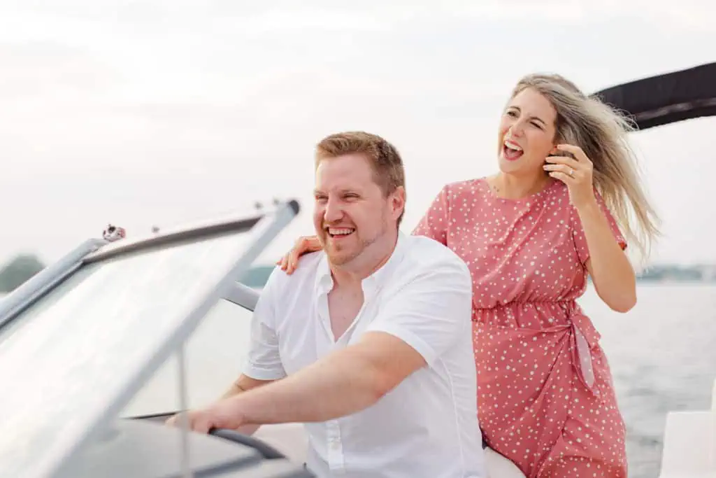 Stephanie Alan Gananoque Engagement Boat Photos Grey Loft Studio 2021