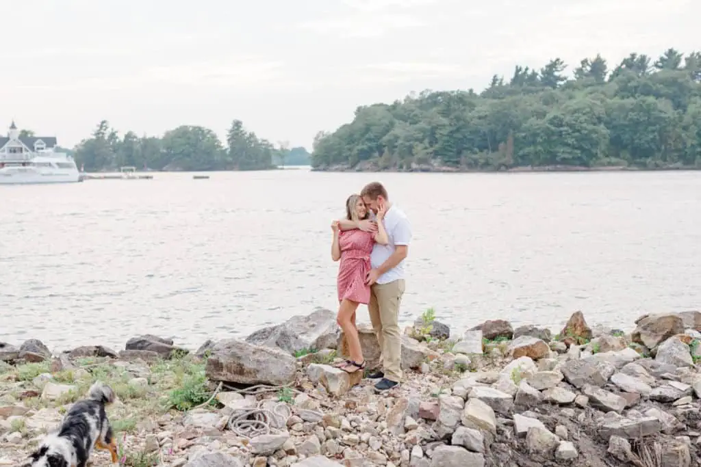 Stephanie Alan Gananoque Engagement Boat Photos Grey Loft Studio 2021