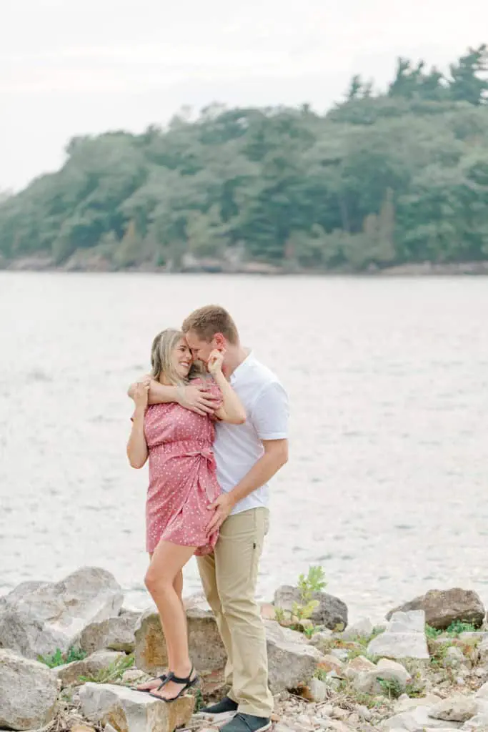Stephanie Alan Gananoque Engagement Boat Photos Grey Loft Studio 2021