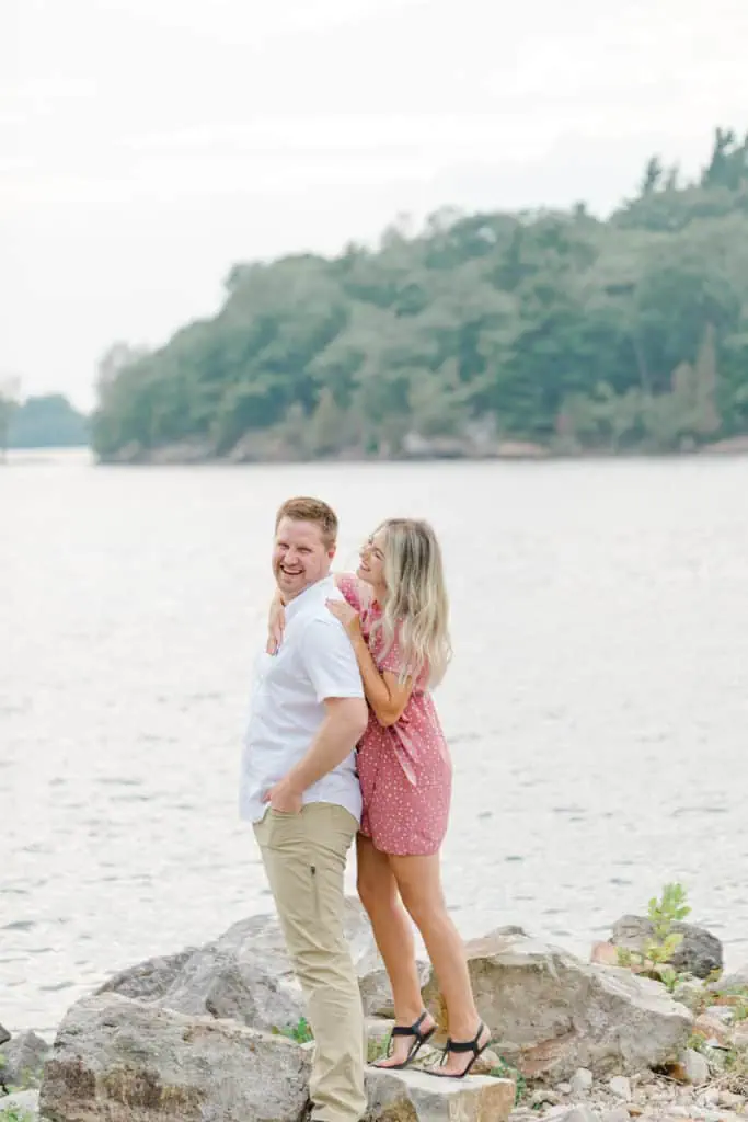 Stephanie Alan Gananoque Engagement Boat Photos Grey Loft Studio 2021