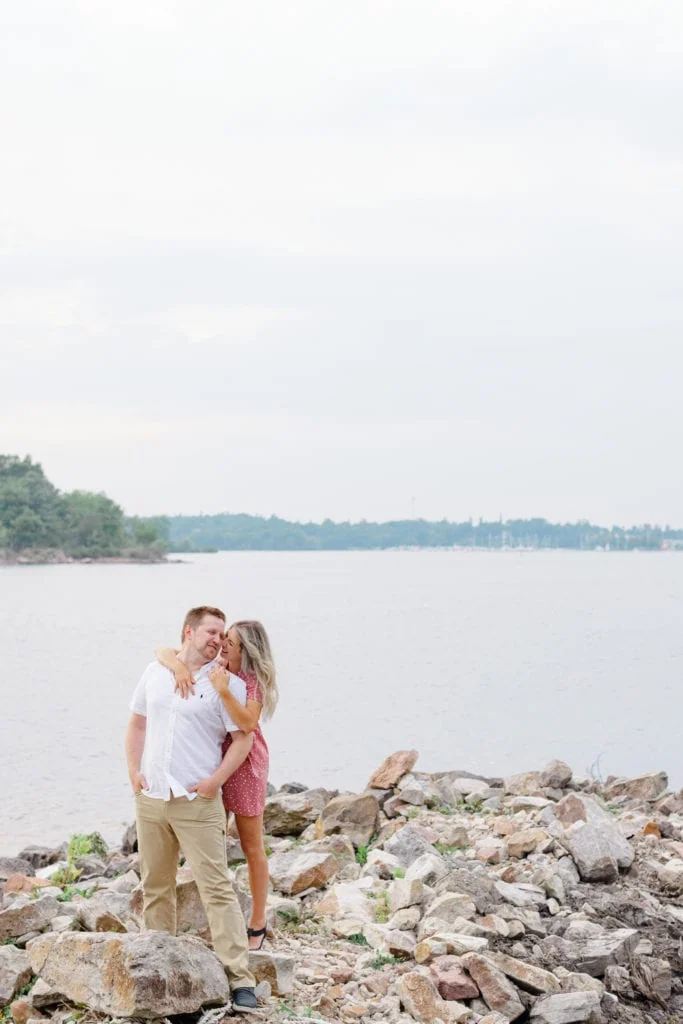 Stephanie Alan Gananoque Engagement Boat Photos Grey Loft Studio 2021