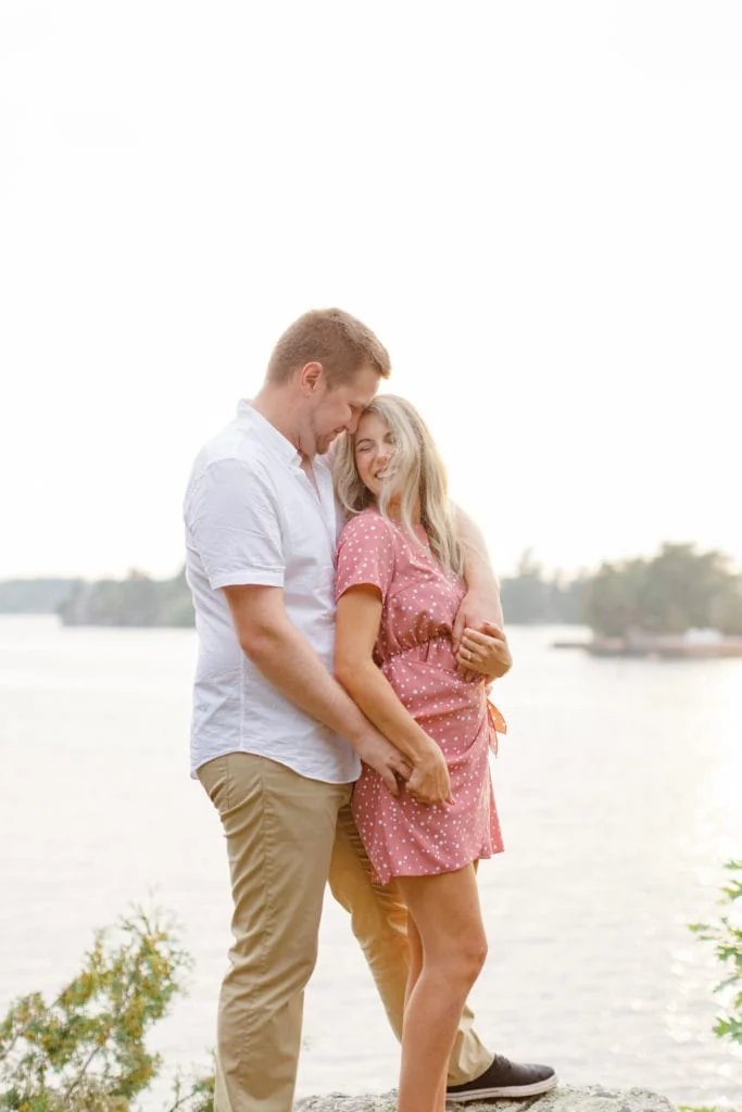 Stephanie Alan Gananoque Engagement Boat Photos Grey Loft Studio 2021