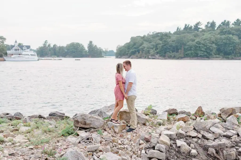 Stephanie Alan Gananoque Engagement Boat Photos Grey Loft Studio 2021