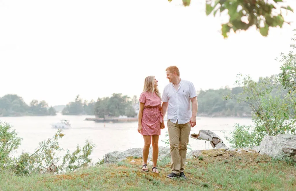 Stephanie Alan Gananoque Engagement Boat Photos Grey Loft Studio 2021