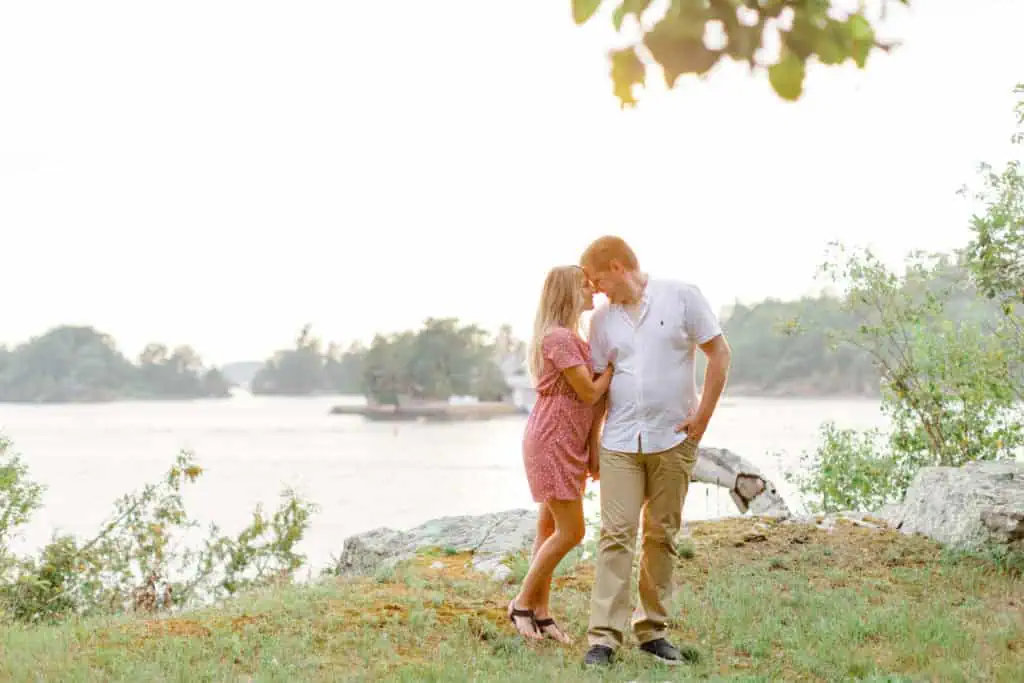 Stephanie Alan Gananoque Engagement Boat Photos Grey Loft Studio 2021