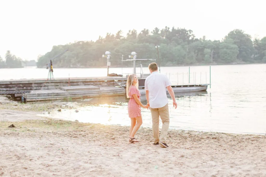 Stephanie Alan Gananoque Engagement Boat Photos Grey Loft Studio 2021