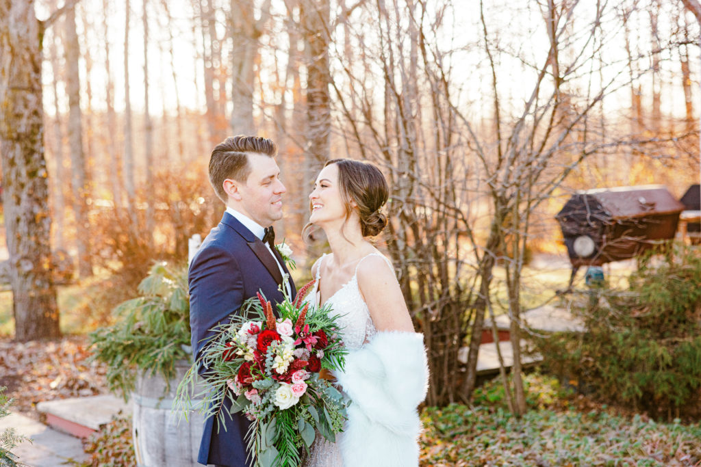 Rebecca Steve Temples Sugar Bush Wedding November Grey Loft Studio 2021