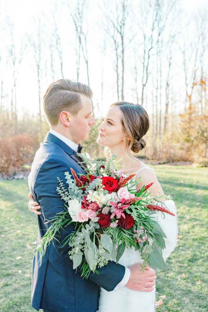 Rebecca Steve Temples Sugar Bush Wedding November Grey Loft Studio 2021
