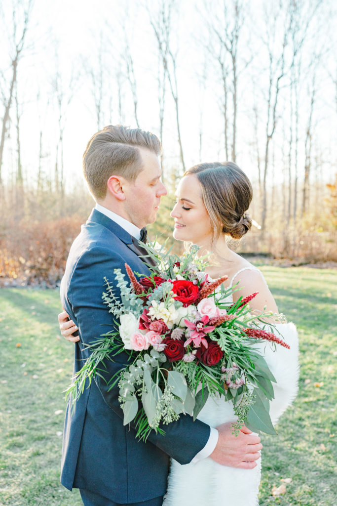 Rebecca Steve Temples Sugar Bush Wedding November Grey Loft Studio 2021