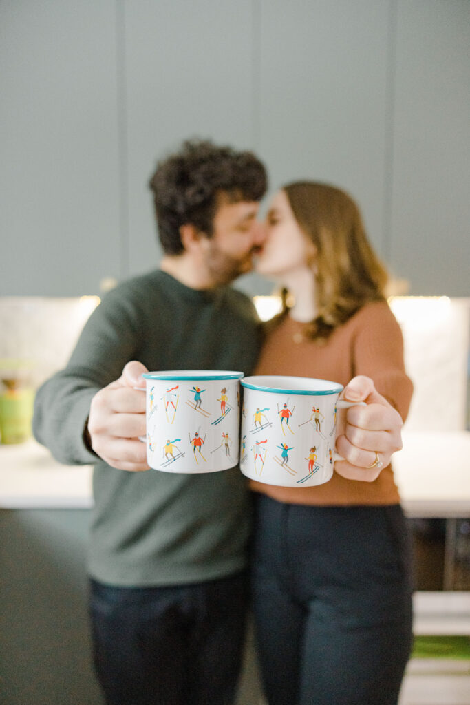 Alexandra Colin Alta Vista Indoor Engagement Session Grey Loft Studio 2023